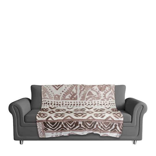 Deep Red Pattern Coral Fleece Blanket